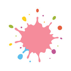 Watercolor splashes vector on white background. 