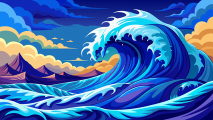 heavy and blue wave of Tenerife