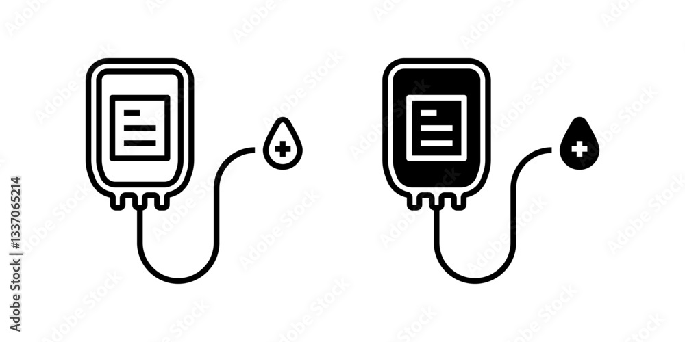 Poster transfusion icon set. for mobile concept and web design on white background