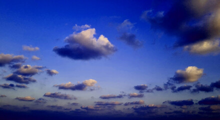 Dark Blue clouds in the sky