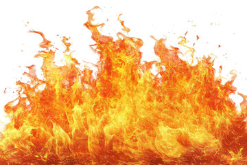 a fire with orange flames on it cutout image and isolated on transparent background 