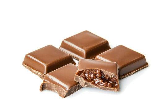 chocolate bars with chocolate and caras cutout image and isolated on transparent background 