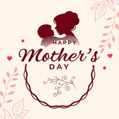 Happy Mothers Day a vector greeting design for the mothers day