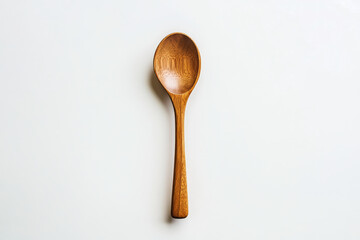 a wooden spoon with a wooden handle cutout image and isolated on transparent background 