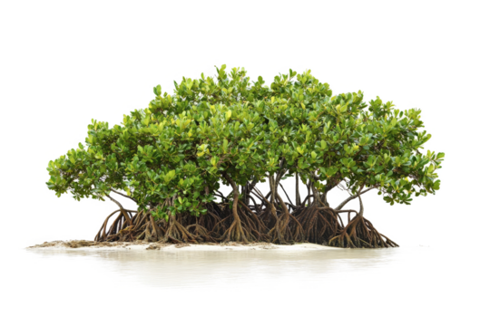 mangrove tree isolated on white background cutout image and isolated on transparent background 