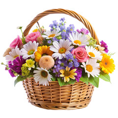 basket with flowers