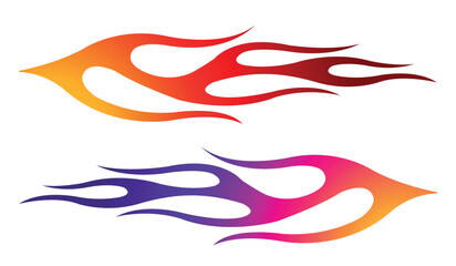 Speed flame sports car decal vinyl sticker. Racing car tribal fire flames vector art graphic. Side vehicle decoration for car, auto, truck, boat, suv, motorcycle.