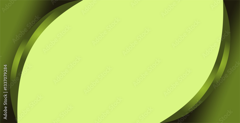 Poster composition of geometric lines and planes with green gradations as a background design for visual ar