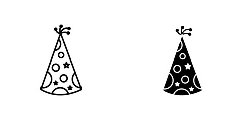 Birthday haticons for ui. vector illustration