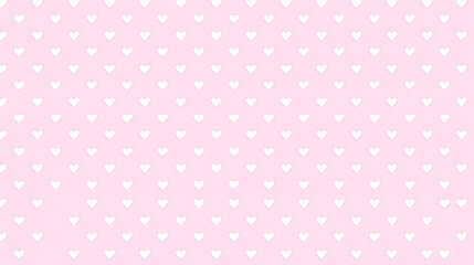 Pink background with white hearts, repeating pattern, perfect for Valentine's Day or romance