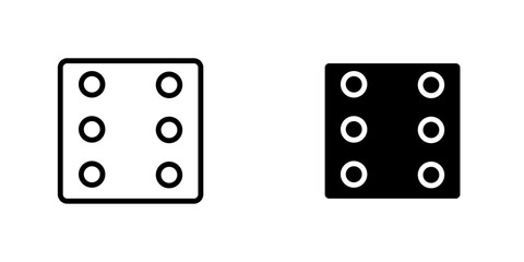Dice sixicons for ui. vector illustration