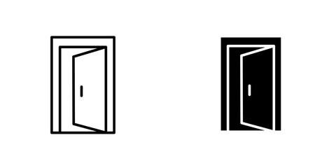 Door openicons for ui. vector illustration