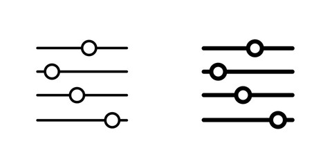Filter Buttonicons for ui. vector illustration