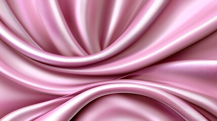 Obraz premium Pink draped fabric flowing in studio, showcasing elegance, used for backgrounds