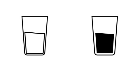 Half Glassicons for ui. vector illustration