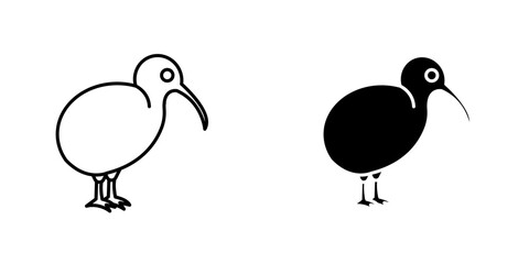 Kiwi birdicons for ui. vector illustration