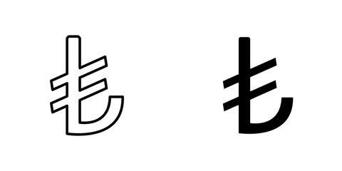 Obraz premium Lira signicons for ui. vector illustration