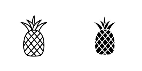 Pineappleicons for ui. vector illustration