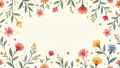 lovely spring simply floral background with empty space for text
