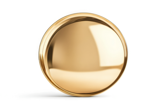 a gold ring on a white background cutout image and isolated on transparent background 