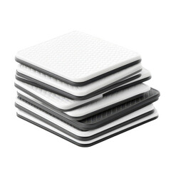 Modern Hexagonal Foam Mats Stacked for Fitness and Comfort Use
