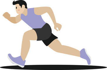 Illustration Vector Graphic Of Running Man Pose Flat art style