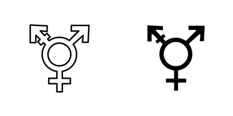 Transgendericons for ui. vector illustration