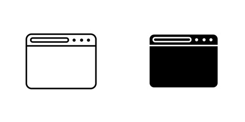 Windowicons for ui. vector illustration