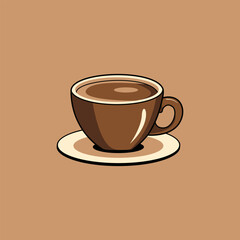 Vector illustration a cup of coffee