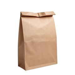 brown paper bag isolated