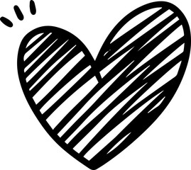 Heart simple doodle drawing