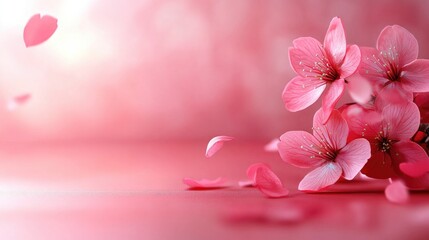 A traditional Japanese-style animation of cherry blossoms falling