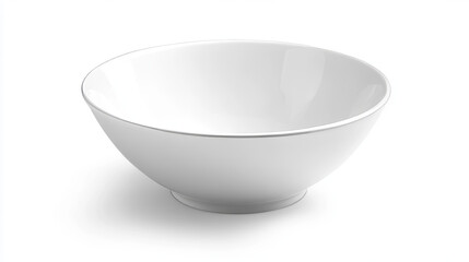 Realistic empty deep sauce bowl in vector. Isolated white plate on transparent background. Porcelain kitchen dish mockup for restaurant or cafe menu design. Ceramic salad dishware top and side view.
