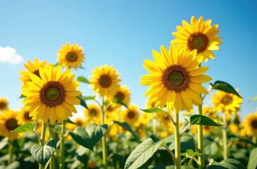 Obraz premium Sunflowers and the blue sky