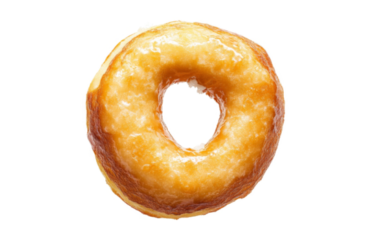 a donut on a white background cutout image and isolated on transparent background 