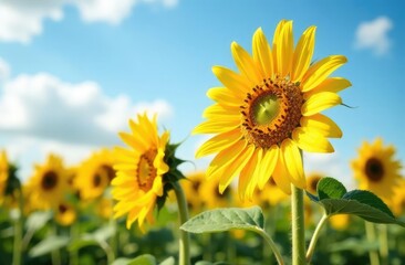Obraz premium Sunflowers and the blue sky