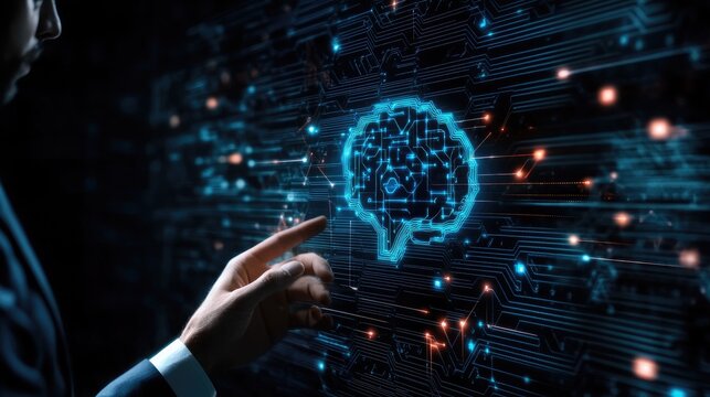 Artificial Intelligence Brain Neural Network Technology Innovation Futuristic Digital Transformation