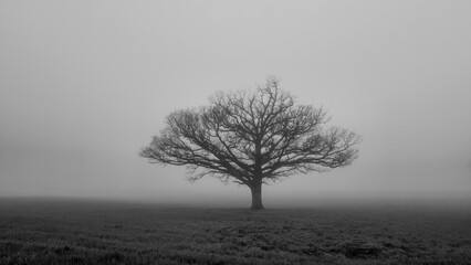 L'arbre sous la brume