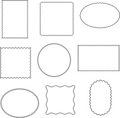 Border frame vector illustration set