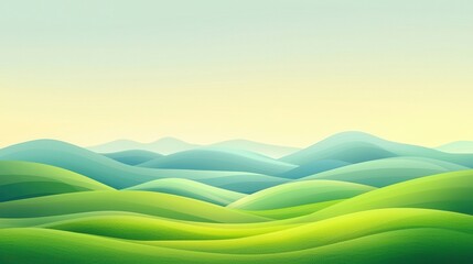 Obraz premium Serene Rolling Hills Landscape at Sunrise