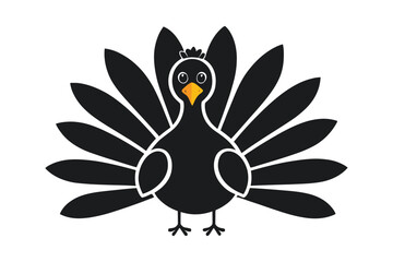 Turkey Silhouette Vector Set Thanksgiving Bird Illustration