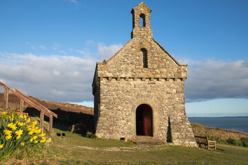 St Non's Chapel on the Pembrokeshire coast in Wales