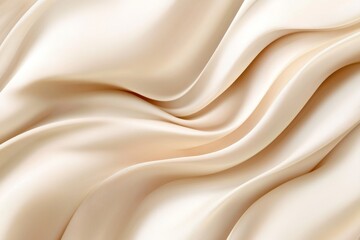 Fototapeta premium Creamy, flowing silk fabric. Soft, luxurious folds