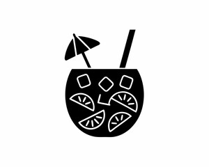 creative details Exotic Cocktail Icon vector illustration
