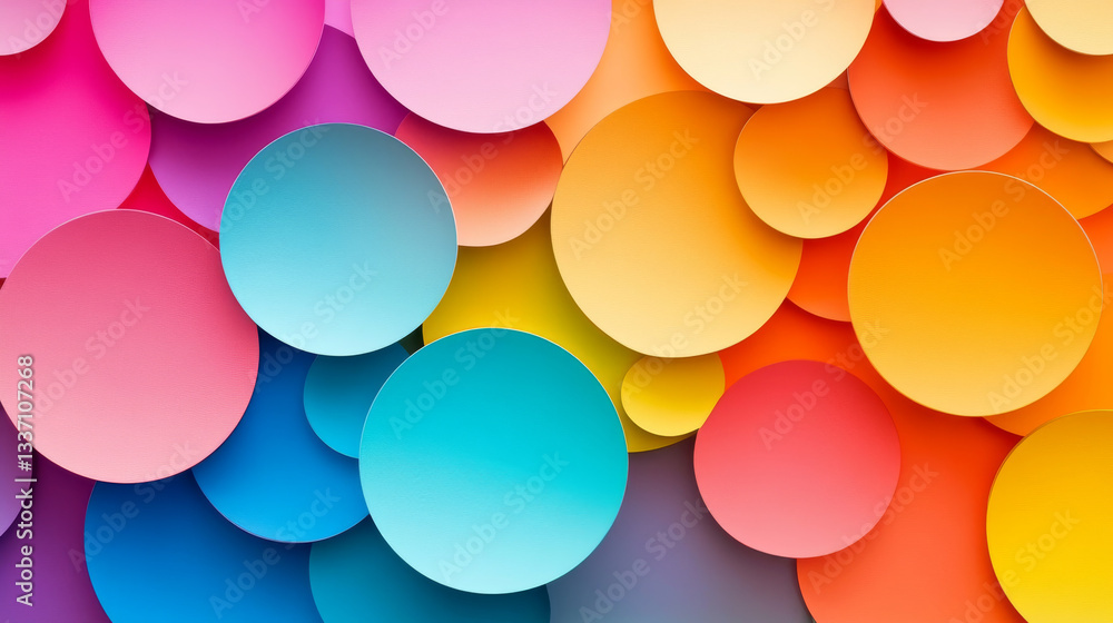 Aufkleber abstract vector background with color rainbow circles