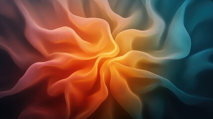 Obraz premium Abstract glowing fractals forming hypnotic symmetrical shapes