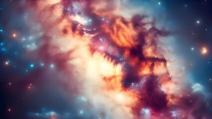 Naklejka premium Illustration nebula Symphony light