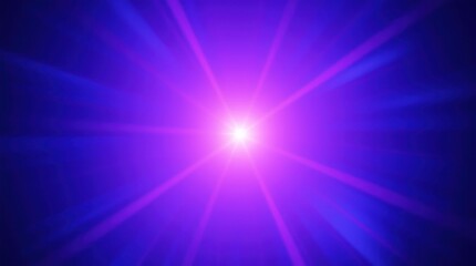 Purple light rays burst, dark background, cosmic effect, design element