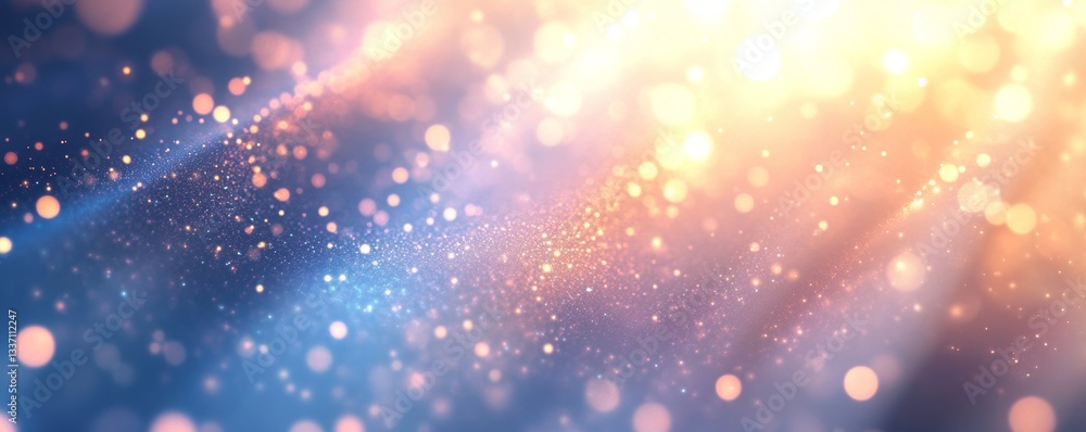 Poster abstract bokeh background with shimmering particles