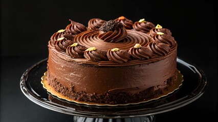 full chocolate cake generated by ai